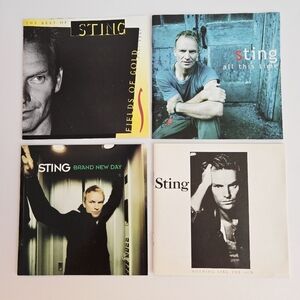 Sting LOT of 4 CDs Field of Gold Nothing Like the Sun Brand New Day + Used Good